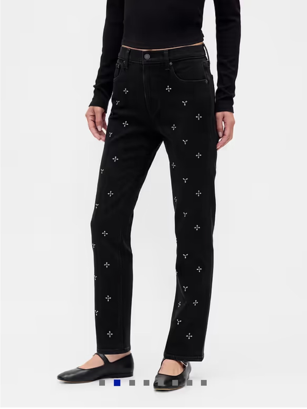NWT jeans with rhinestone details